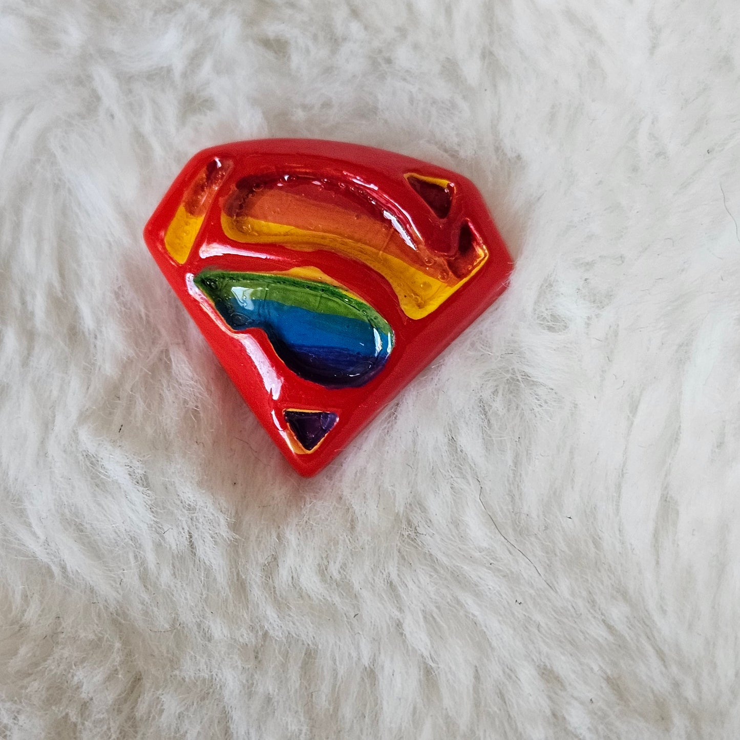 Superhero Rainbow Pin Badge