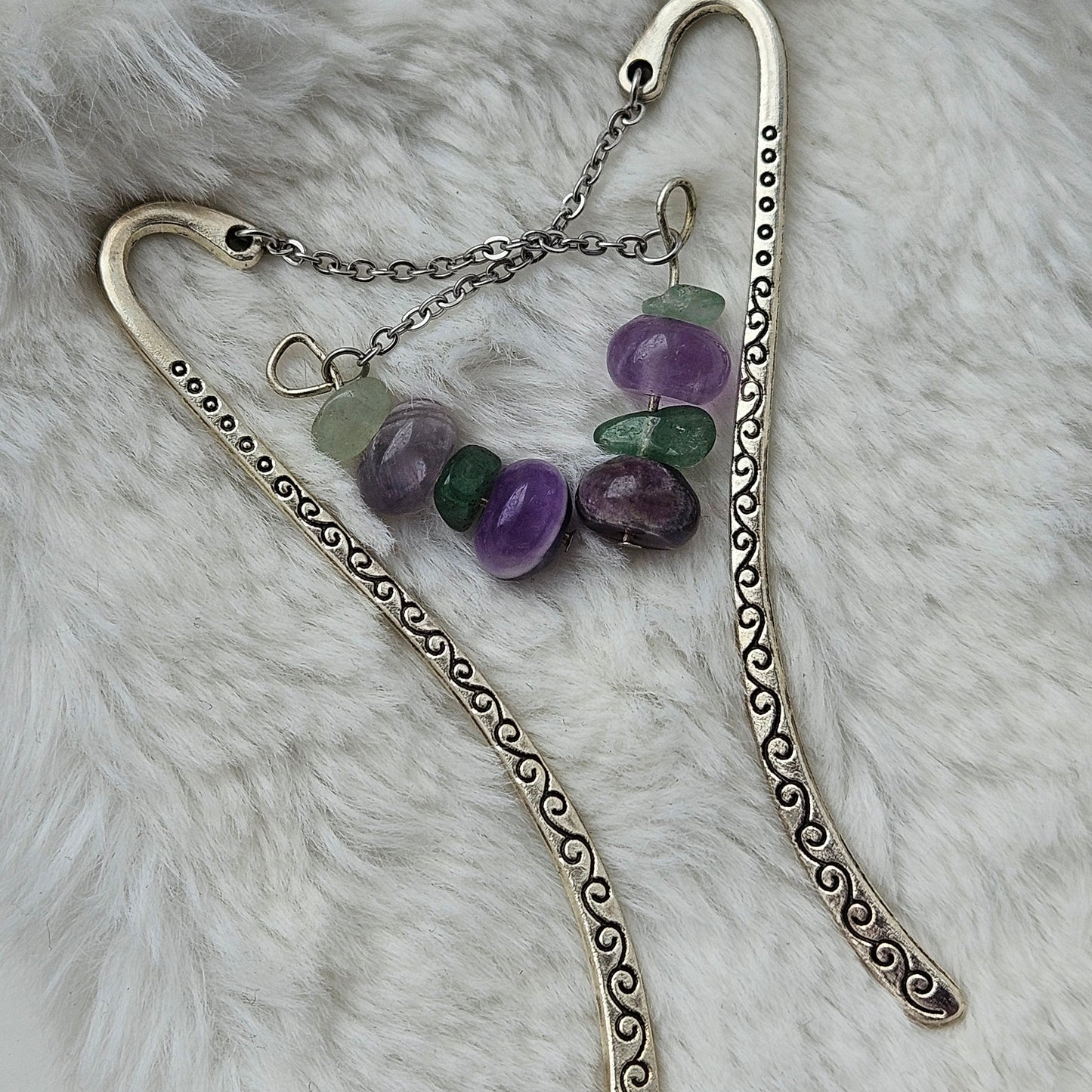 Amethyst and Green Aventurine bookmark