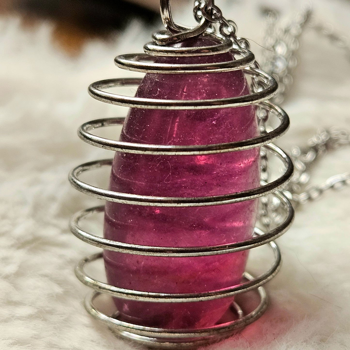 Pink Flourite necklace