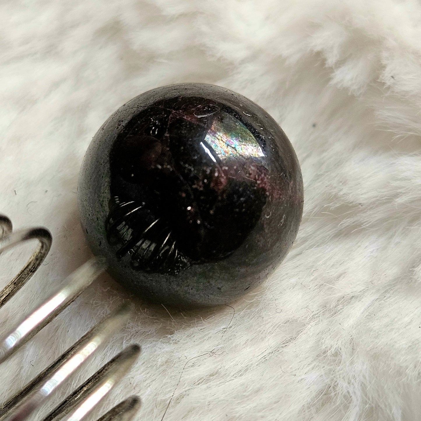 Garnet sphere necklace