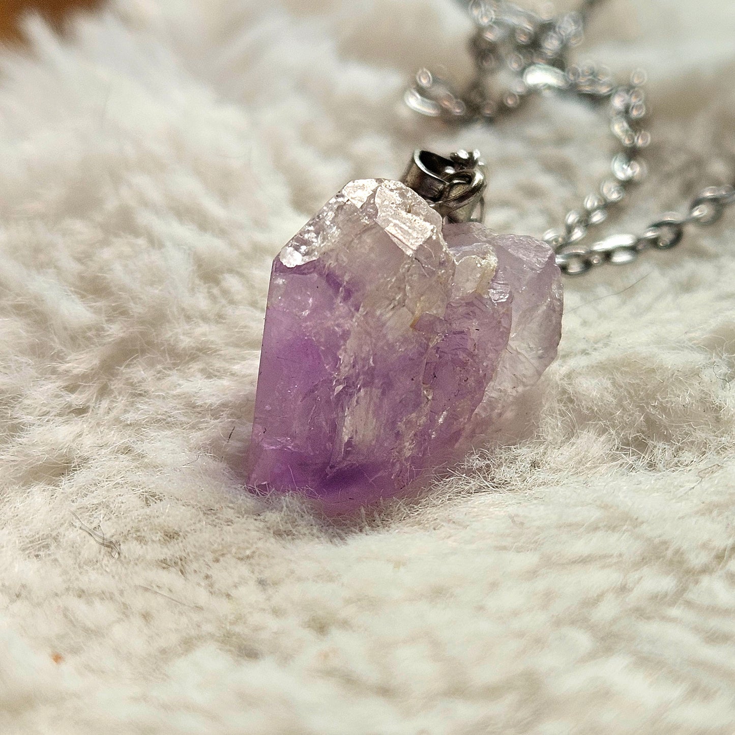 Raw Amethyst necklace