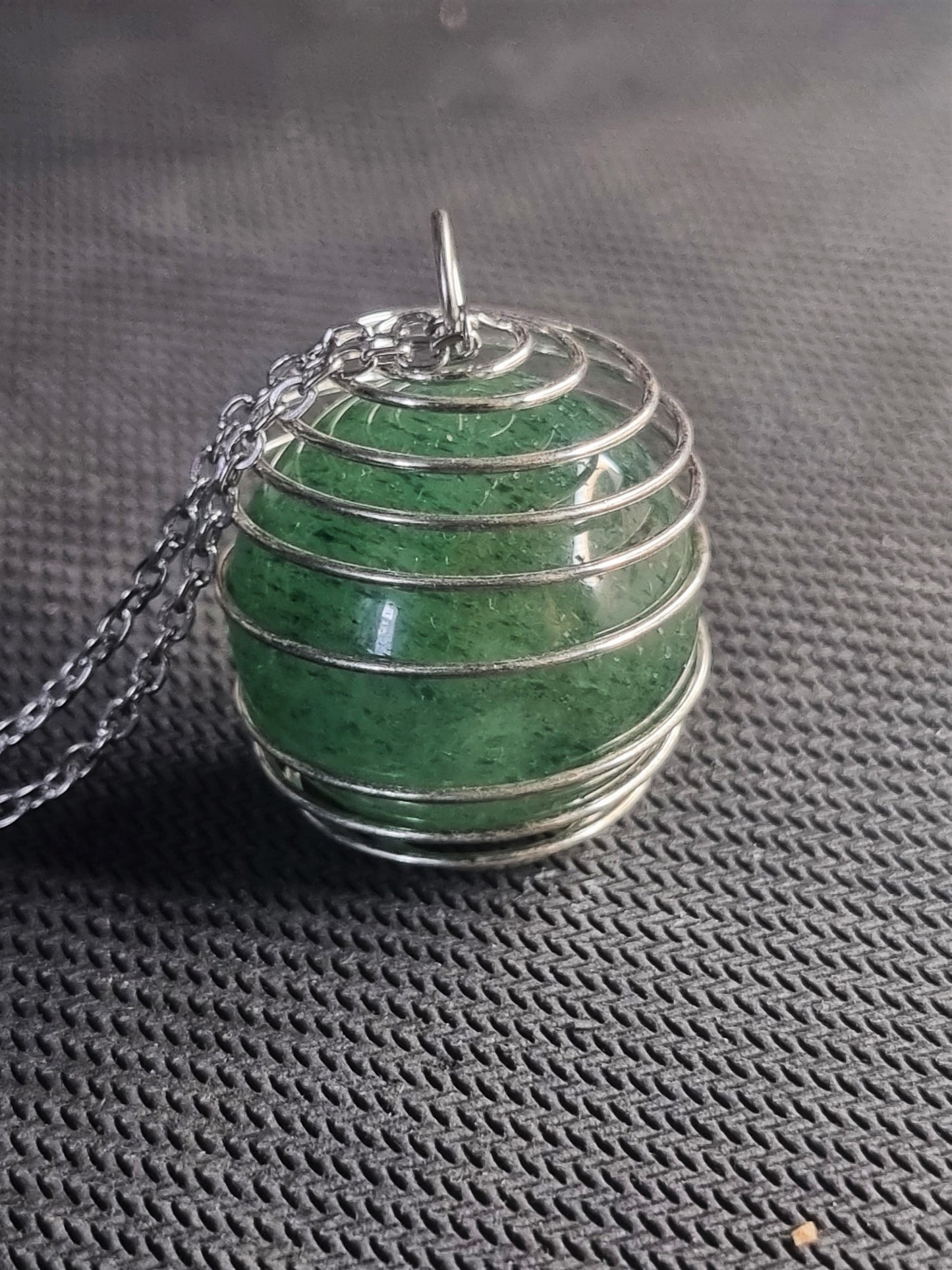 Green Strawberry Quartz Necklace