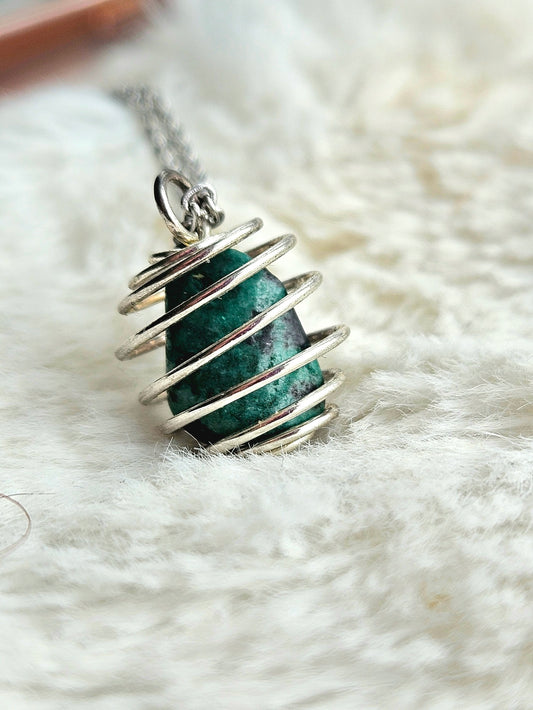 Malachite Spiral Necklace