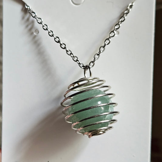 Green Aventurine in a Spiral