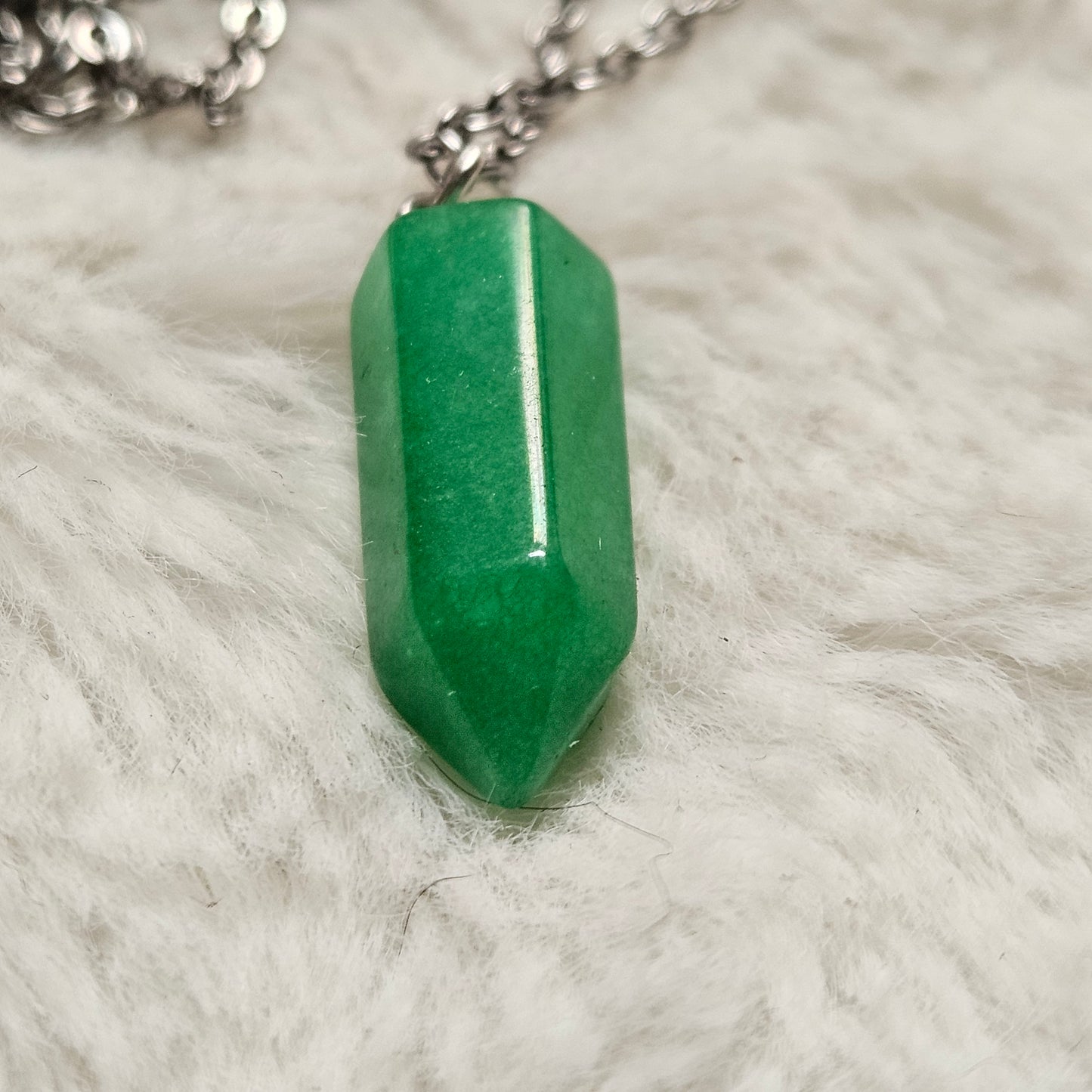 Green Dyed Quartz necklace