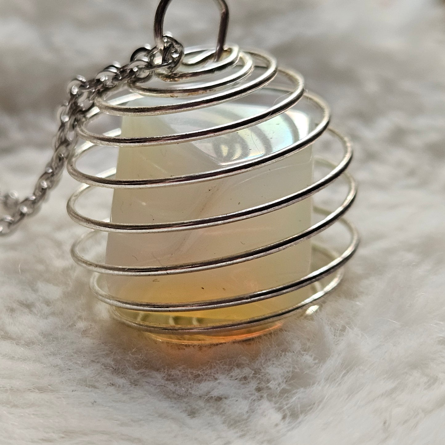 Opalite in a Spiral necklace