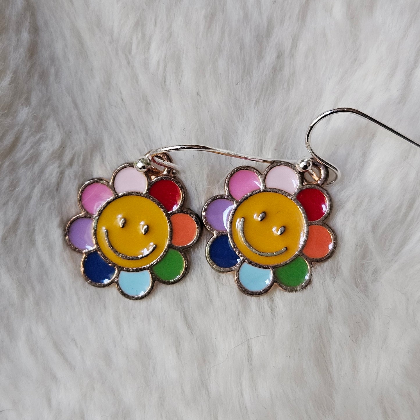 Rainbow Flower Earrings