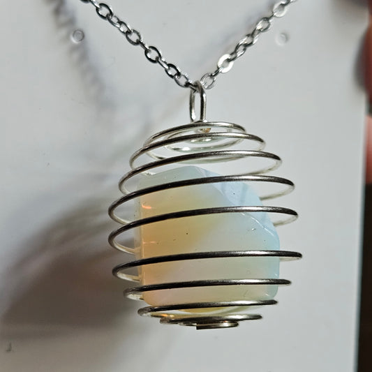 Opalite in a Spiral necklace