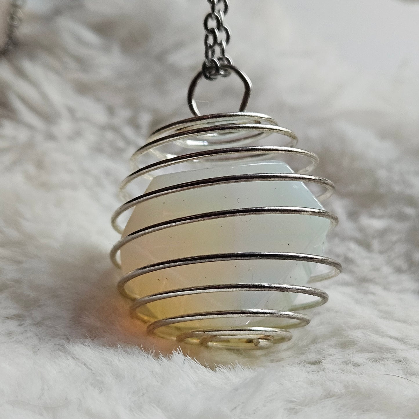 Opalite in a Spiral necklace