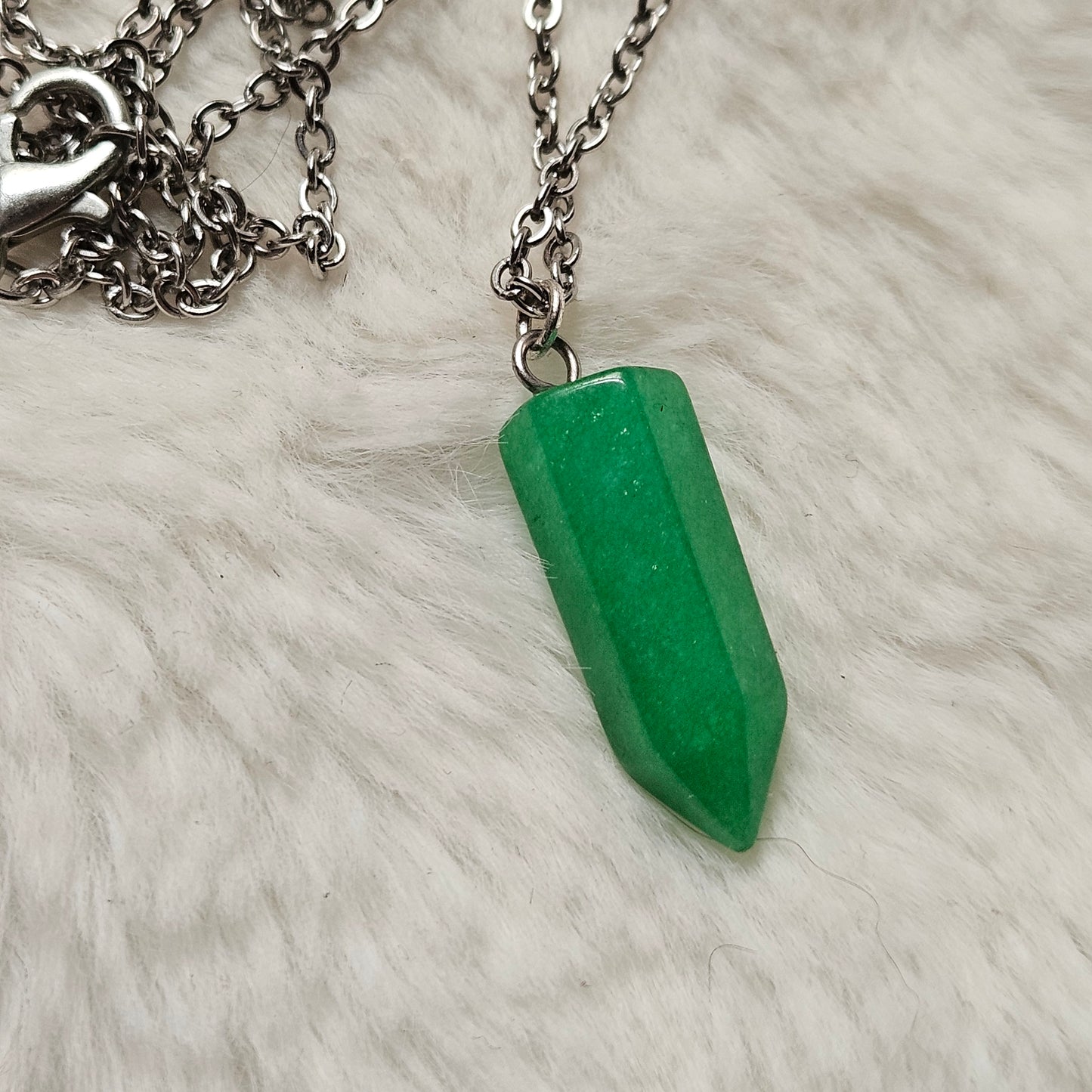 Green Dyed Quartz necklace