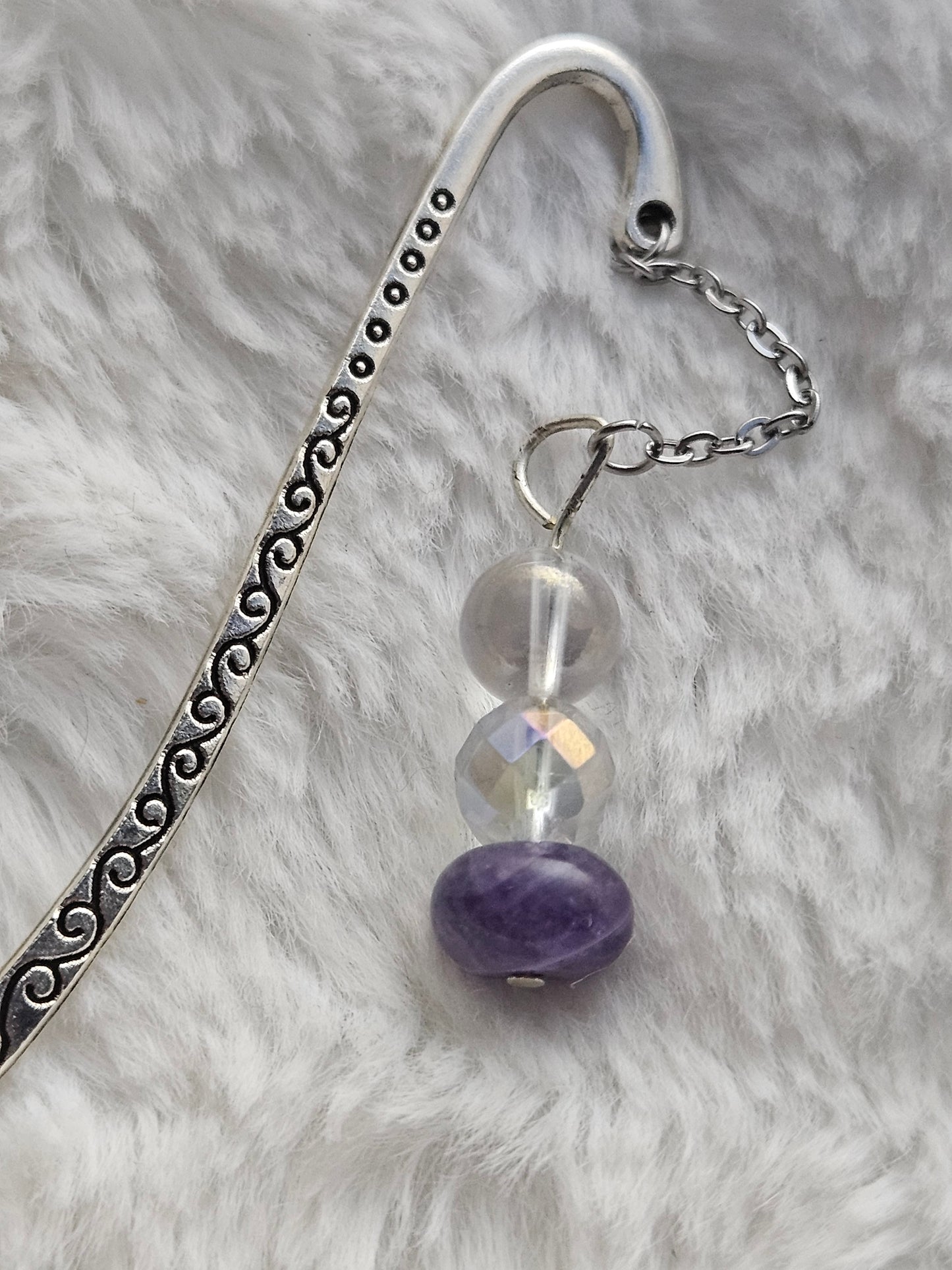 Amethyst & Clear Quartz Bookmark