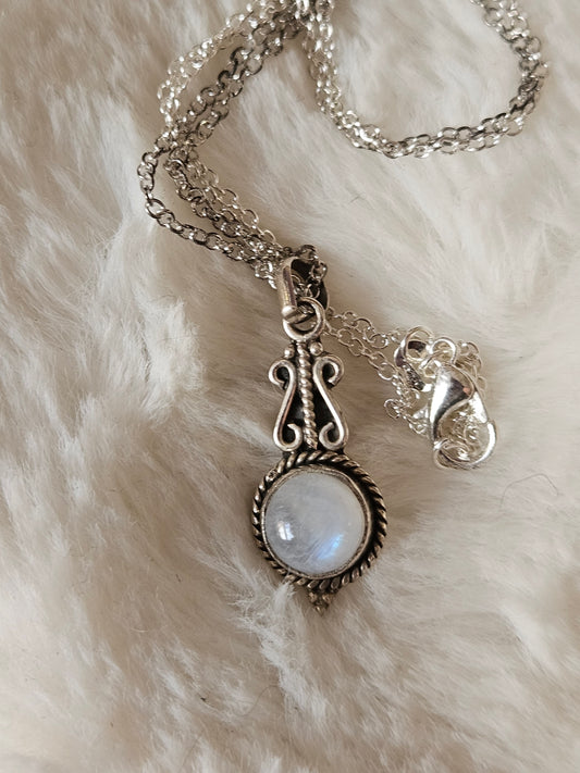 Sterling Silver Moonstone Necklace