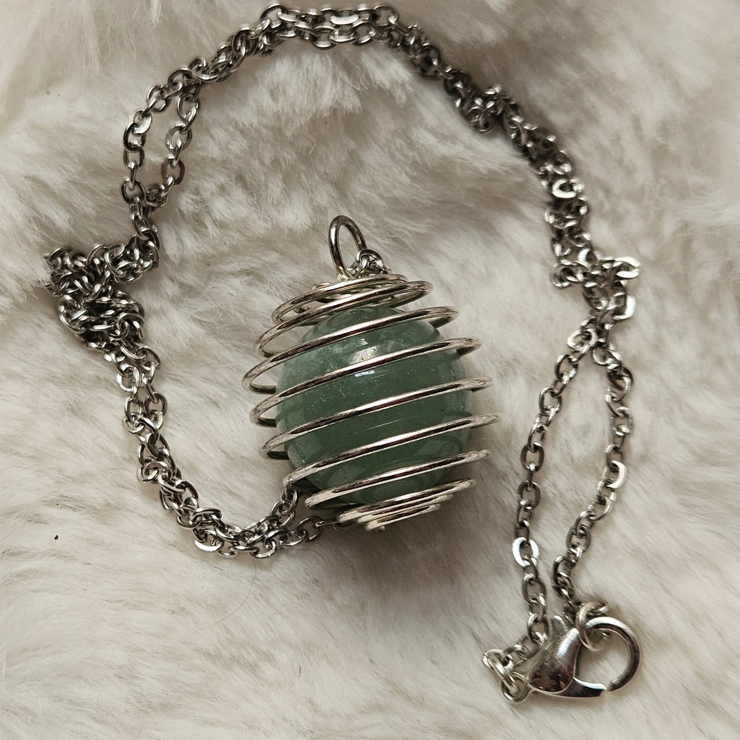 Green Aventurine in a Spiral