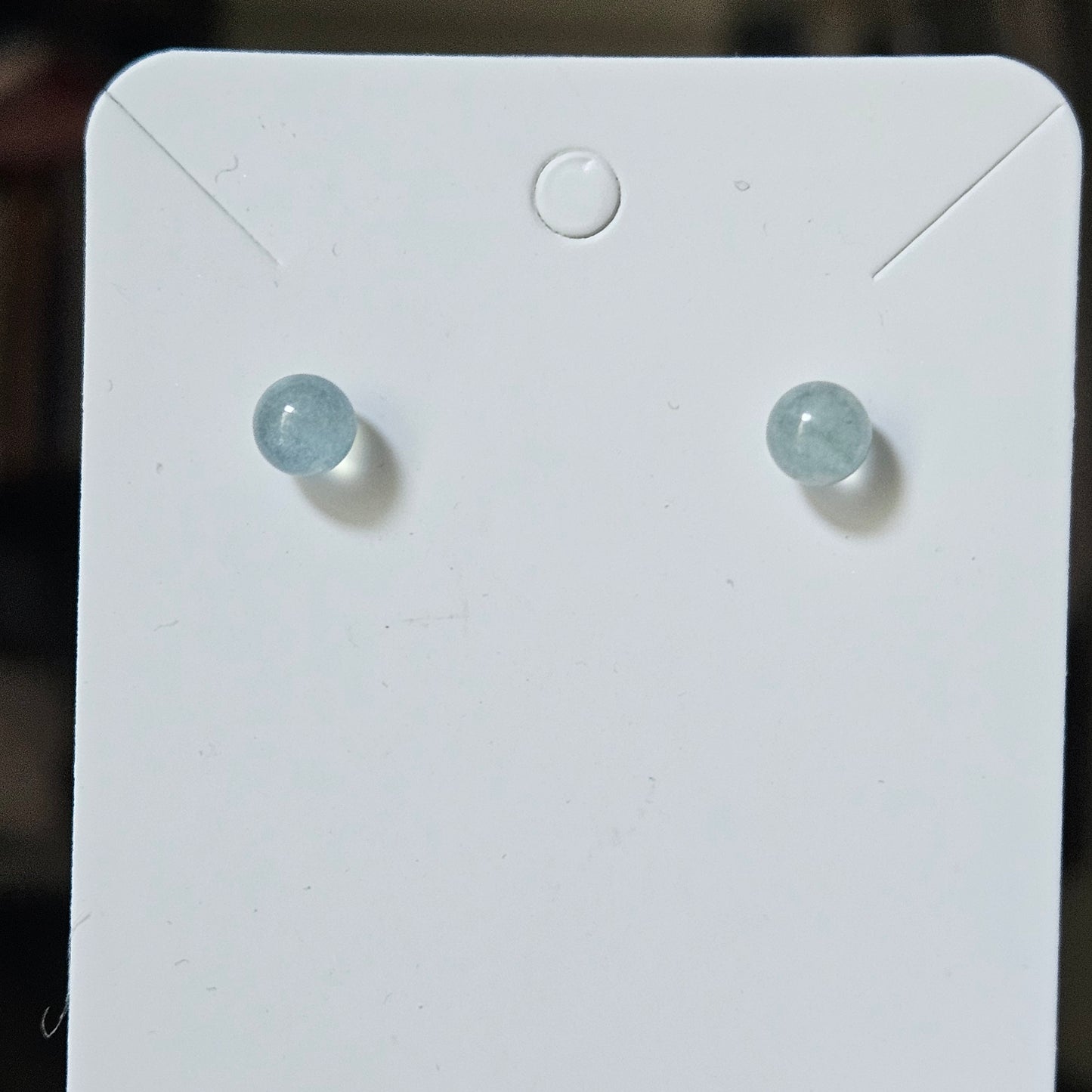 Sterling Silver Aquamarine Studs